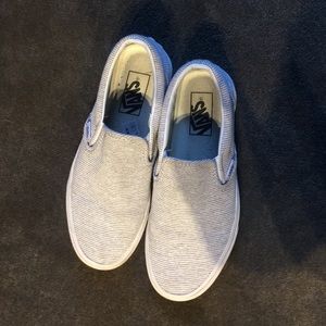 Vans women’s size 7.5 striped grey shoes